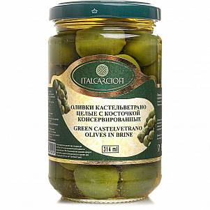 Оливки Italcarciofi Castelvetrano с/к с/б 314мл