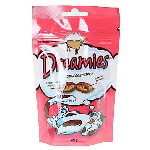 Лакомство для кошек Dreamies сухой с говядиной  м/у 60гр