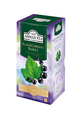 Чай  Ahmad Tea  Черный со вкусом черная смородина в конвертах 25пак х1,5г (Ахмад)
