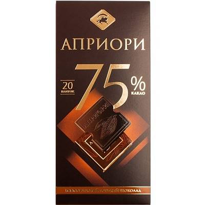 Шоколад Априори горький 75%100гр