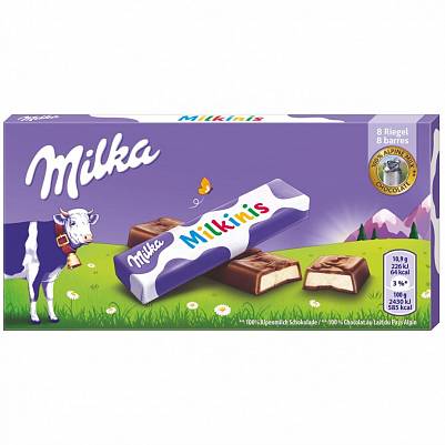 Шоколад Милка Milkinis молочный стики 87,5гр